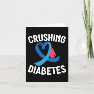 Diabetes Awareness T1D Warrior Crushing Diabetes Kaart
