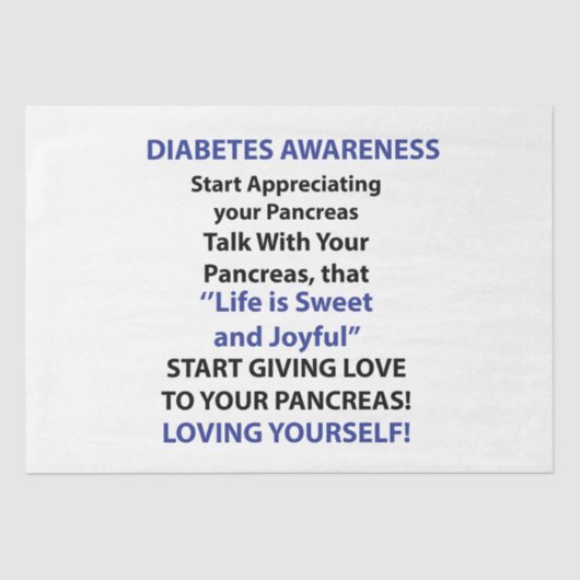Diabetes Awareness Tissuepapier (Voorkant)