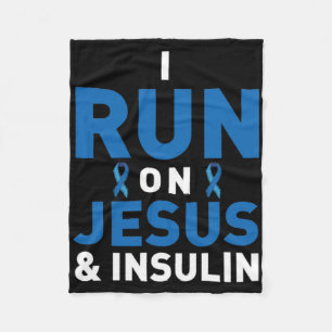 Diabetes Awareness Type 1 2 - Diabetische T1d T2d Fleece Deken