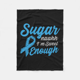 Diabetes Awareness Type 1 2 - Diabetische T1d T2d Fleece Deken