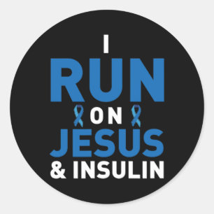 Diabetes Awareness Type 1 2 - Diabetische T1D T2D Ronde Sticker