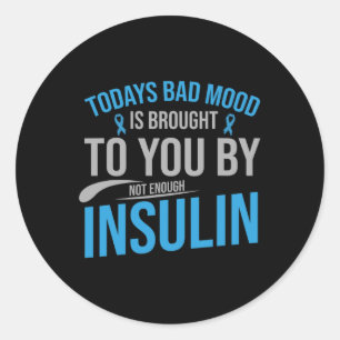 Diabetes Awareness Type 1 2 - Diabetische T1d T2d Ronde Sticker