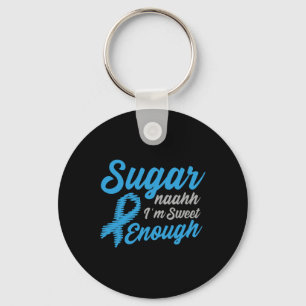 Diabetes Awareness Type 1 2 - Diabetische T1D T2D Sleutelhanger