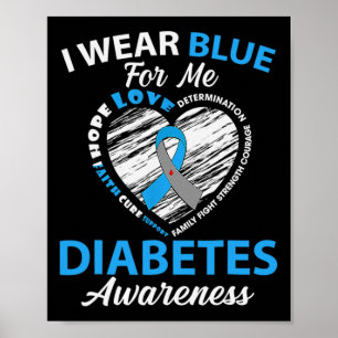 Diabetes Awareness Type 1 2 In november Draag we B Poster