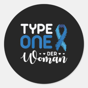 Diabetes Awareness Type 1 - Diabetische T1D 2 Ronde Sticker