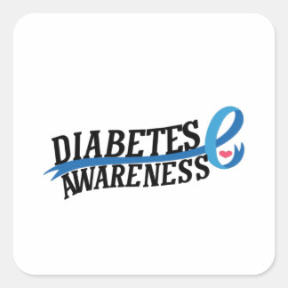 Diabetes Awareness Vierkante Sticker