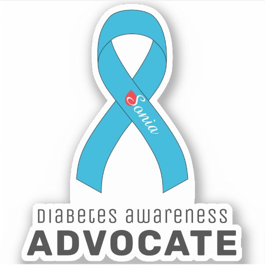 Diabetes Awareness Vinyl Sticker (Voorkant)