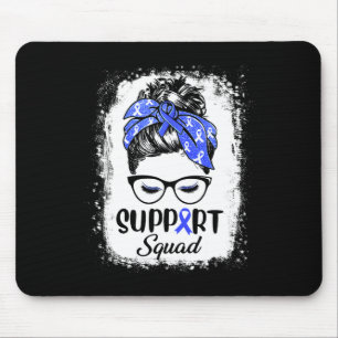 Diabetes Awareness Women Face Messy Bun Hair Ribbo Muismat