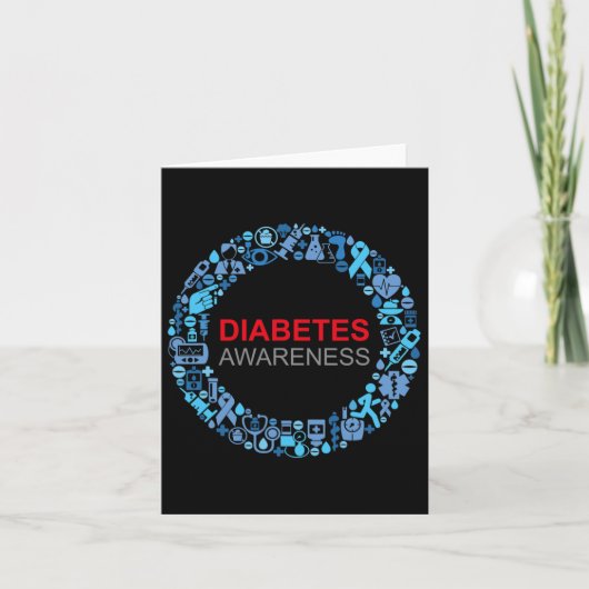 Diabetes Awareness World Diabetes Day Kaart (Voorkant)