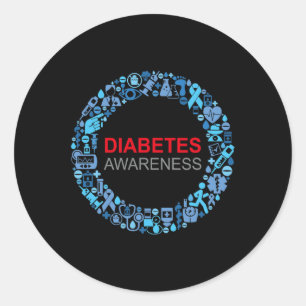 Diabetes Awareness World Diabetes Day Ronde Sticker
