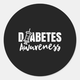 Diabetes Bewustheid Diabetische insuline Diabetici Ronde Sticker