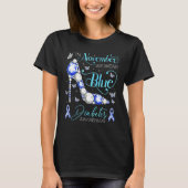 Diabetes Bewustheid In november Draag we blauw hoo T-shirt (Voorkant)