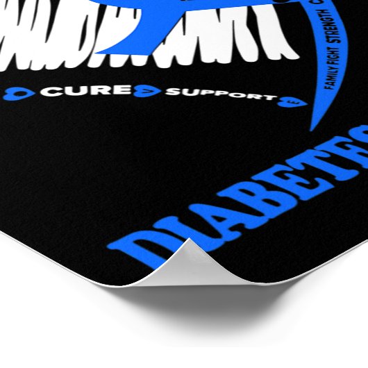 Diabetes Bewustheid In november Draag we blauw Poster (Hoek)