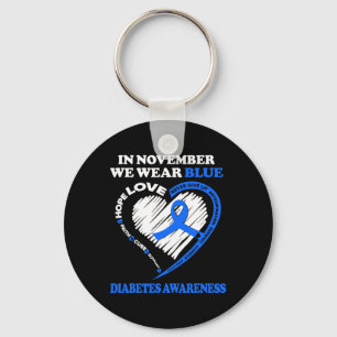 Diabetes Bewustheid In november Draag we blauw Sleutelhanger
