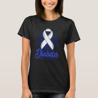 Diabetes bewustzijn- Blauwe Lint T-shirt