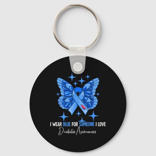 Diabetes Bewustzijn Design 12 Sleutelhanger (Voorkant)