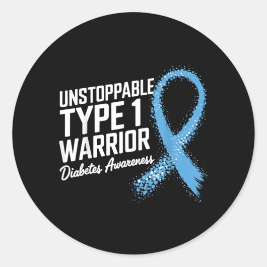Diabetes Bewustzijn Design 30 Ronde Sticker (Voorkant)