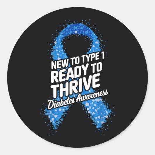Diabetes Bewustzijn Design 38 Ronde Sticker (Voorkant)