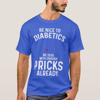 Diabetes Bewustzijn Diabetype 1 Diabetes vrienden T-shirt
