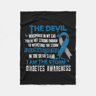 Diabetes bewustzijn Ik ben de Storm Devil Fleece Deken