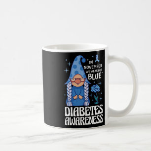 Diabetes bewustzijn. In november Draag we blauw. Koffiemok