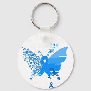 Diabetes Bewustzijn In November Draag we Blue Butt Sleutelhanger
