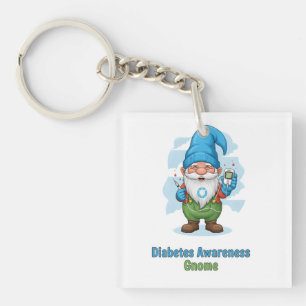 Diabetes Bewustzijn Kabouter PNG Schattige Diabe Sleutelhanger