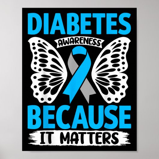 Diabetes bewustzijn omdat het poster (Voorkant)