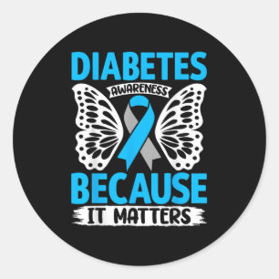 Diabetes bewustzijn omdat het ronde sticker