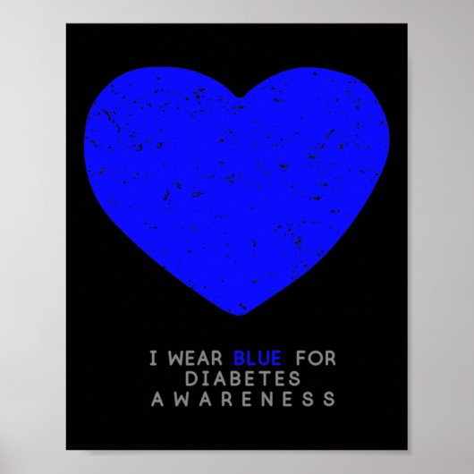 Diabetes Bewustzijn van het hart Poster (Voorkant)