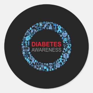Diabetes Bewustzijn Wereld Diabetes Dag Ronde Sticker