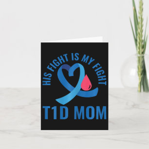 Diabetes bewustzijn Zijn gevecht is mijn vecht T1D Kaart