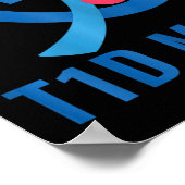 Diabetes bewustzijn Zijn gevecht is mijn vecht T1D Poster (Hoek)