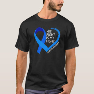 Diabetes Bewustzijnsmaand 2022 T1D T2D Zijn Strijd T-shirt