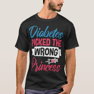 Diabetes bezocht de verkeerde prinses, insuline ty t-shirt