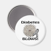 Diabetes Blaast Bewustzijnsontwerp Magneet (Voorkant / Achterkant)