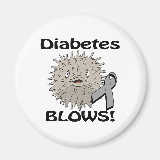 Diabetes Blaast Bewustzijnsontwerp Magneet (Voorkant)