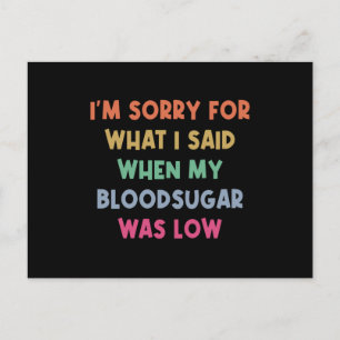 Diabetes Blood Sugar Joke Briefkaart
