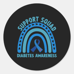 Diabetes Blue Support Squad Diabetes Awareness Ronde Sticker