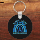 Diabetes Blue Support Squad Diabetes Awareness Sleutelhanger (Voorkant)