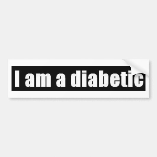 Diabetes Bumpersticker (Voorkant)