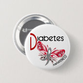 Diabetes BUTTERFLY 3 Ronde Button 5,7 Cm (Voorkant /achterkant)