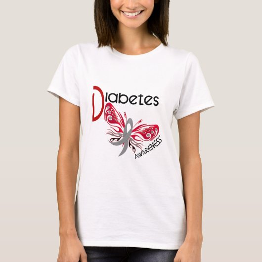 Diabetes BUTTERFLY 3 T-shirt (Voorkant)