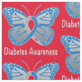Diabetes Butterfly Awareness Ribbon Stof