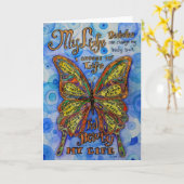 Diabetes Butterfly met Awareness Poem Note-kaarten Kaart (Gele Bloem)