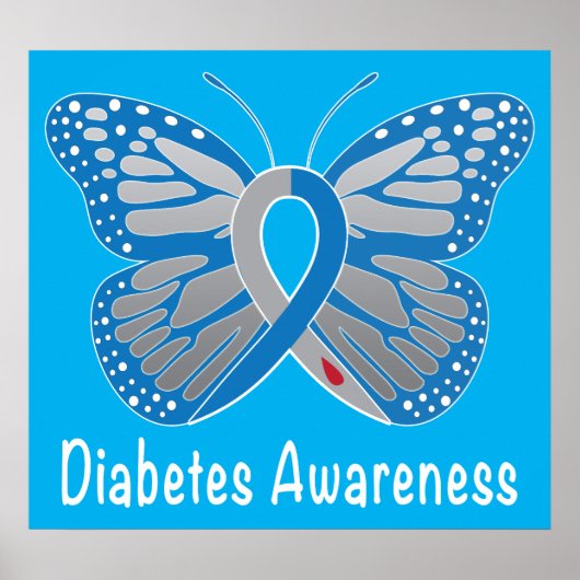 Diabetes Butterfly Poster (Voorkant)
