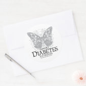 Diabetes Butterfly Ronde Sticker (Envelop)