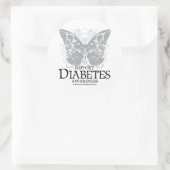 Diabetes Butterfly Ronde Sticker (Tas)