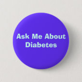 "DIABETES"-Buttonnen Ronde Button 5,7 Cm (Voorkant)