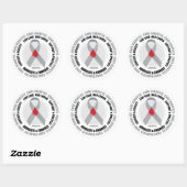 Diabetes Circle Ronde Sticker (Vel)